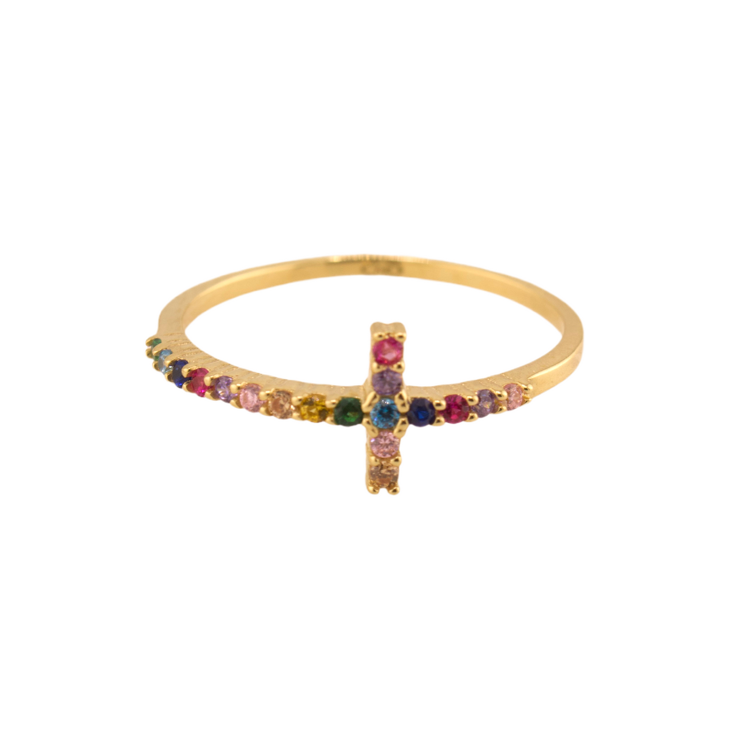 Multicolor Cross Ring