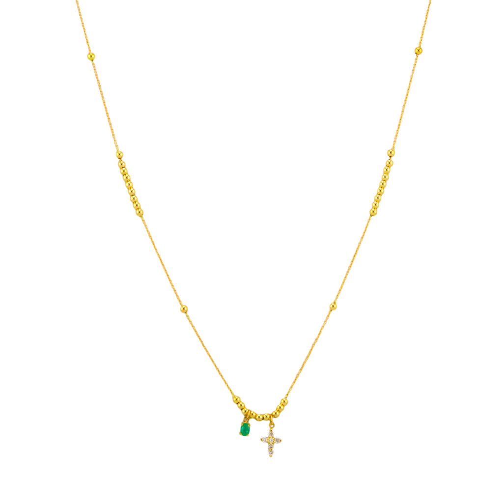 Diamond Emerald Necklace
