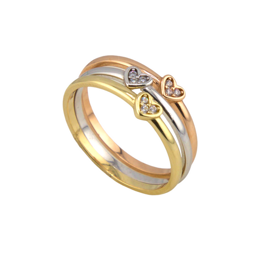 Three Colors Gold Ring