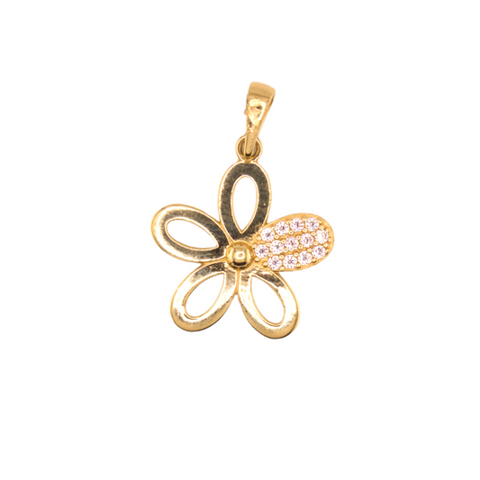 Flower with Zirconia Pendant