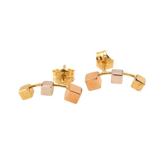 Three Colors Stud Earrings