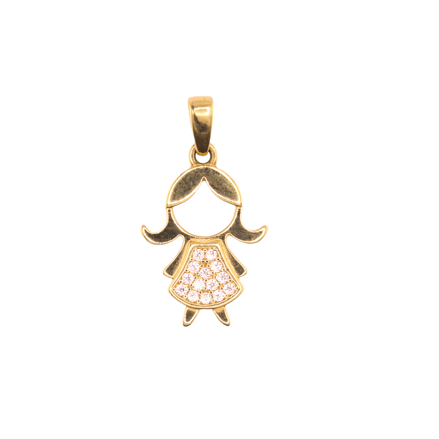 Zirconia Girl Figure Pendent