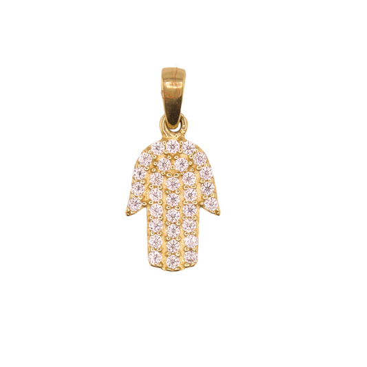 Hand Figure With Zirconia Pendant