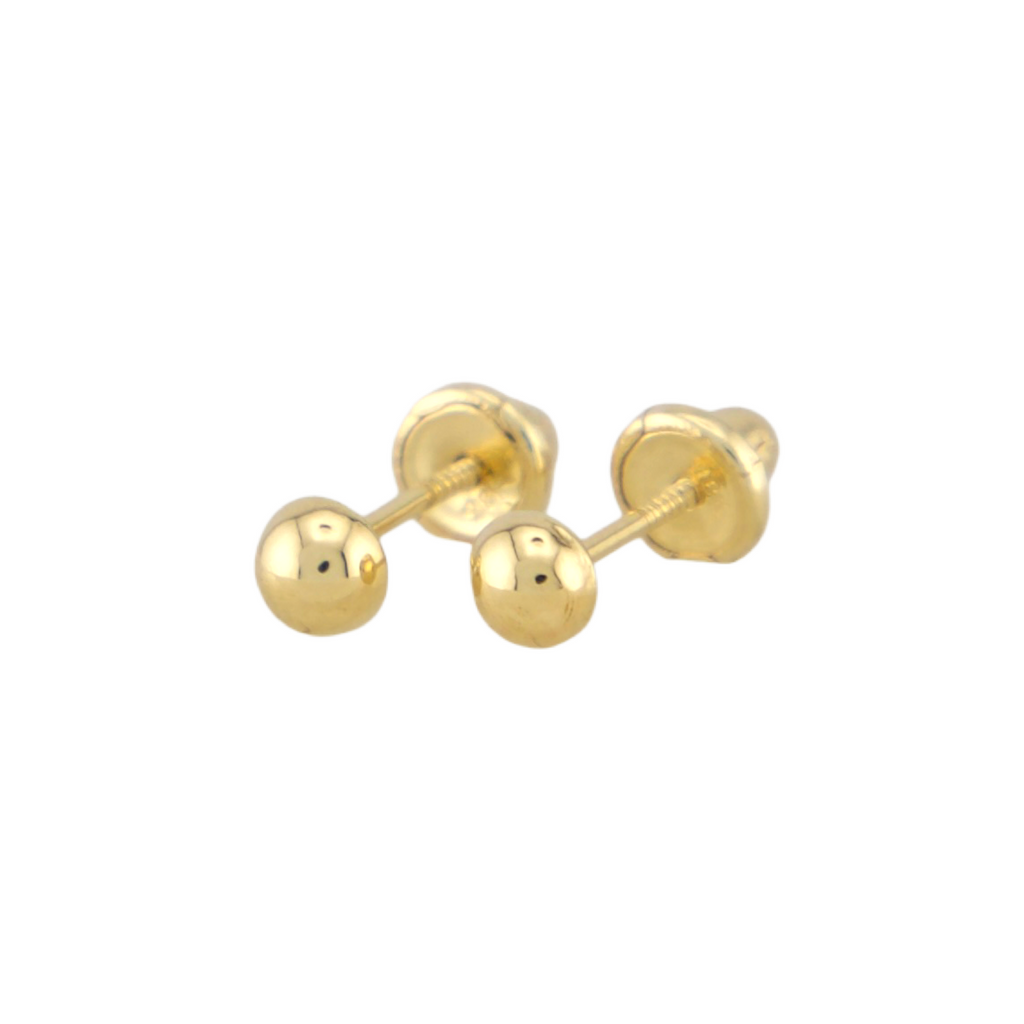 Ball Of Gold Stud Earrings