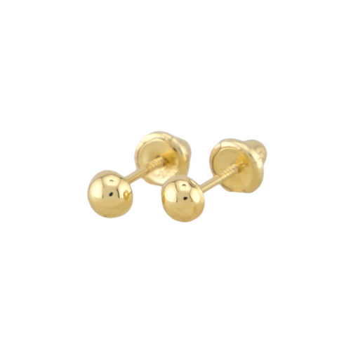 Ball Of Gold Stud Earrings