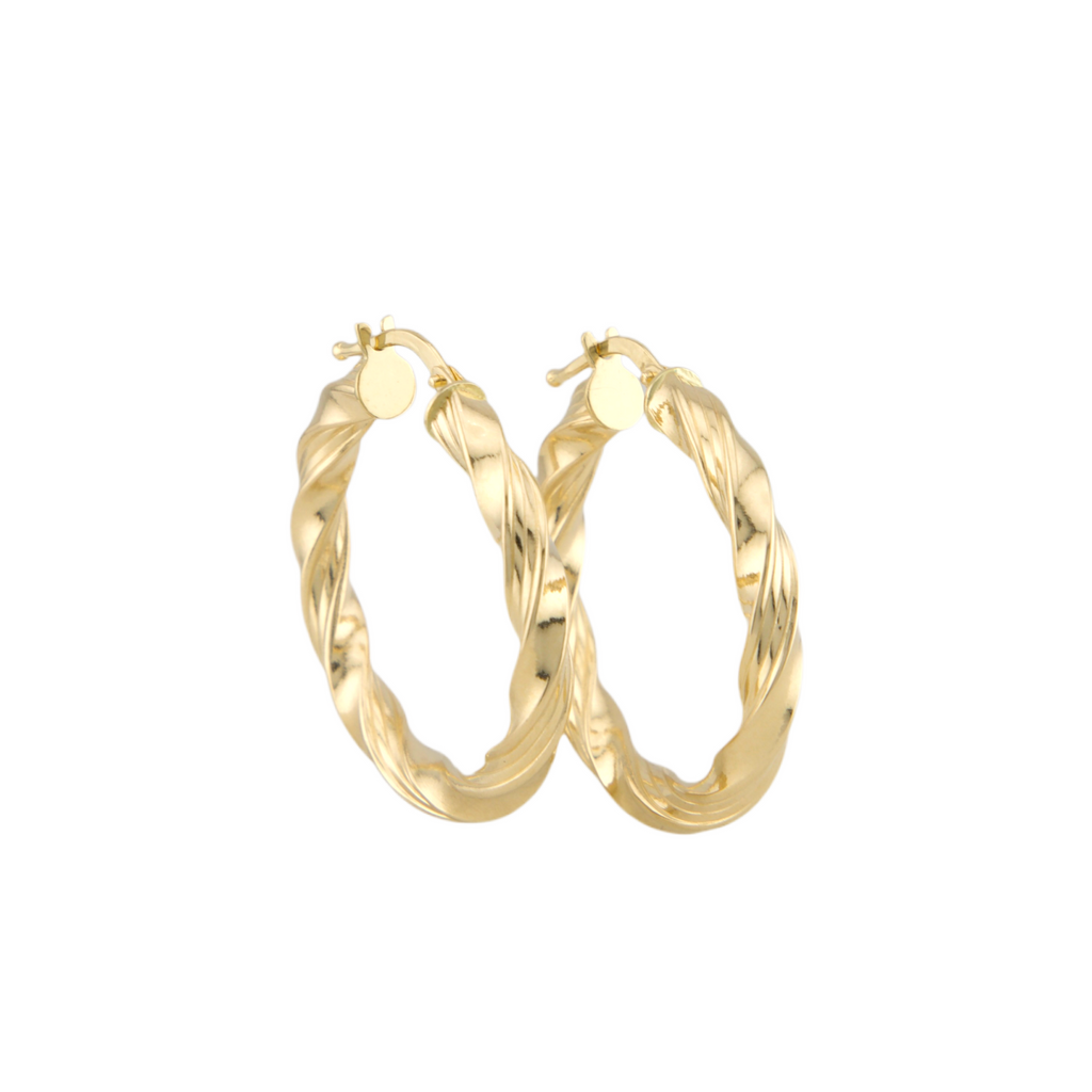 Fancy Twisted Hoops Earrings