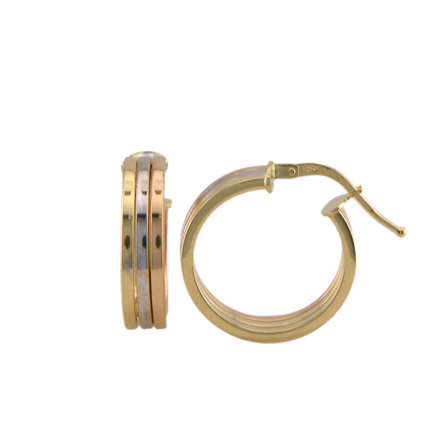 Three Colors Hoops Earrings