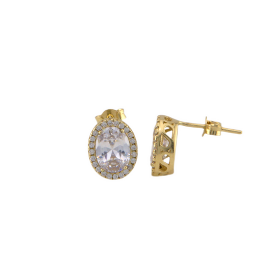 Stone Stud Earrings