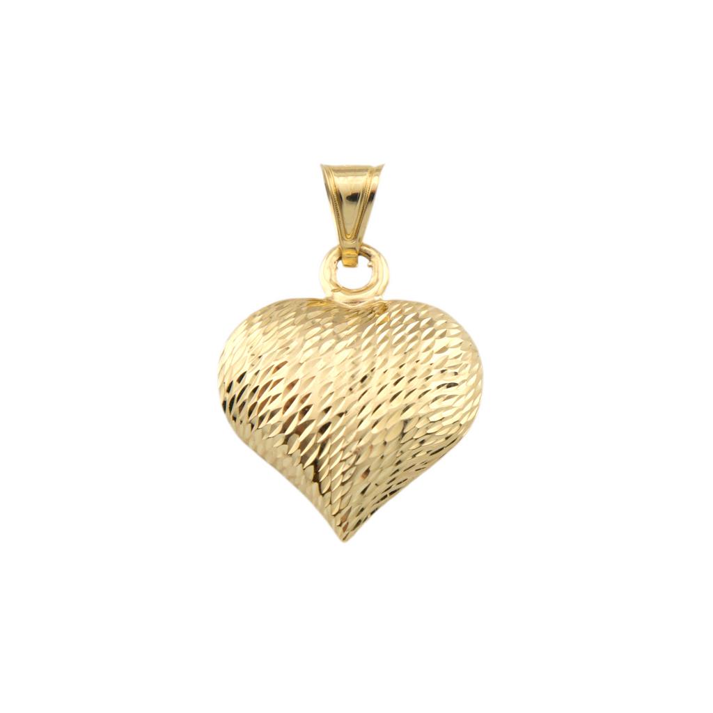 Diamond Cut Heart Pendant