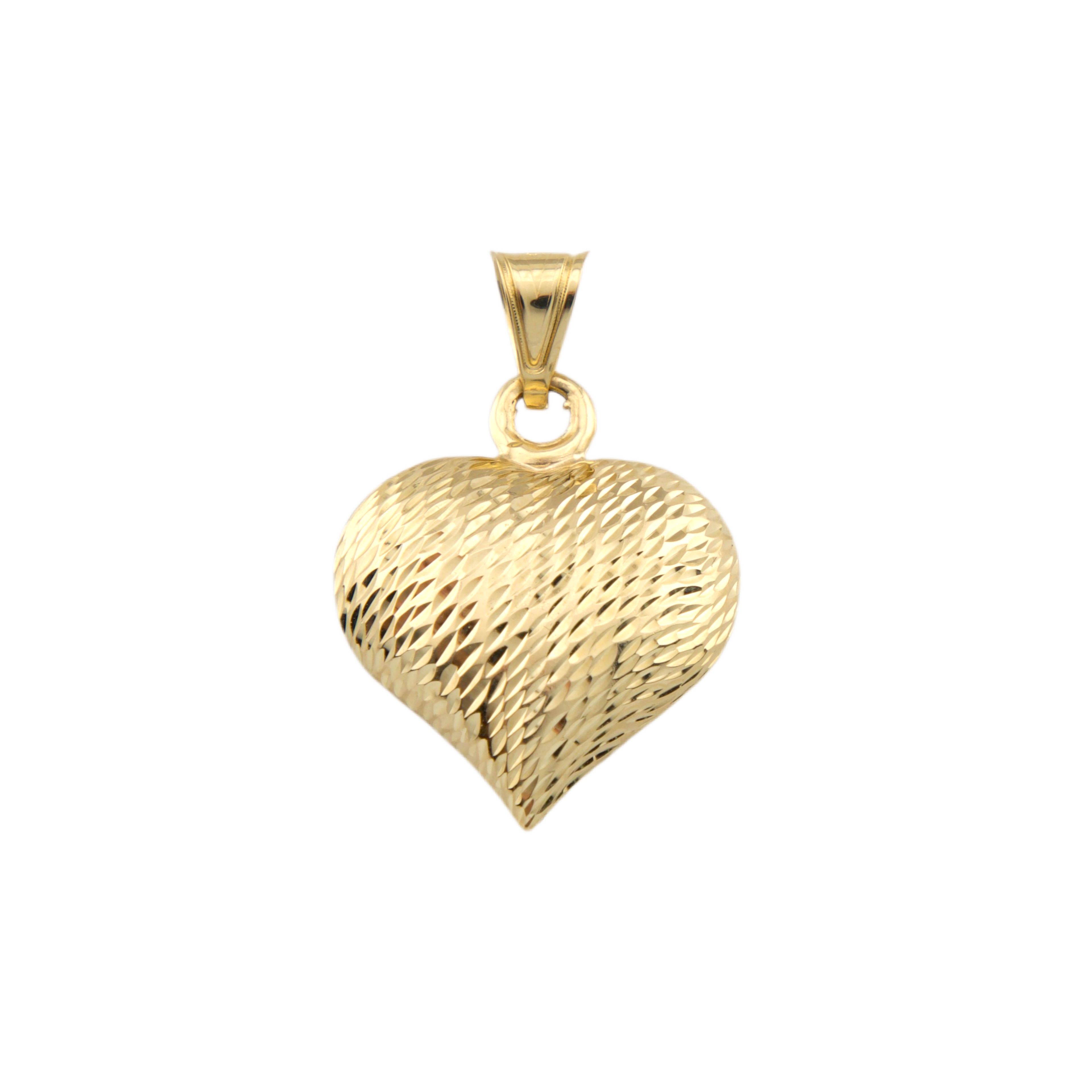 Diamond Cut Heart Pendant