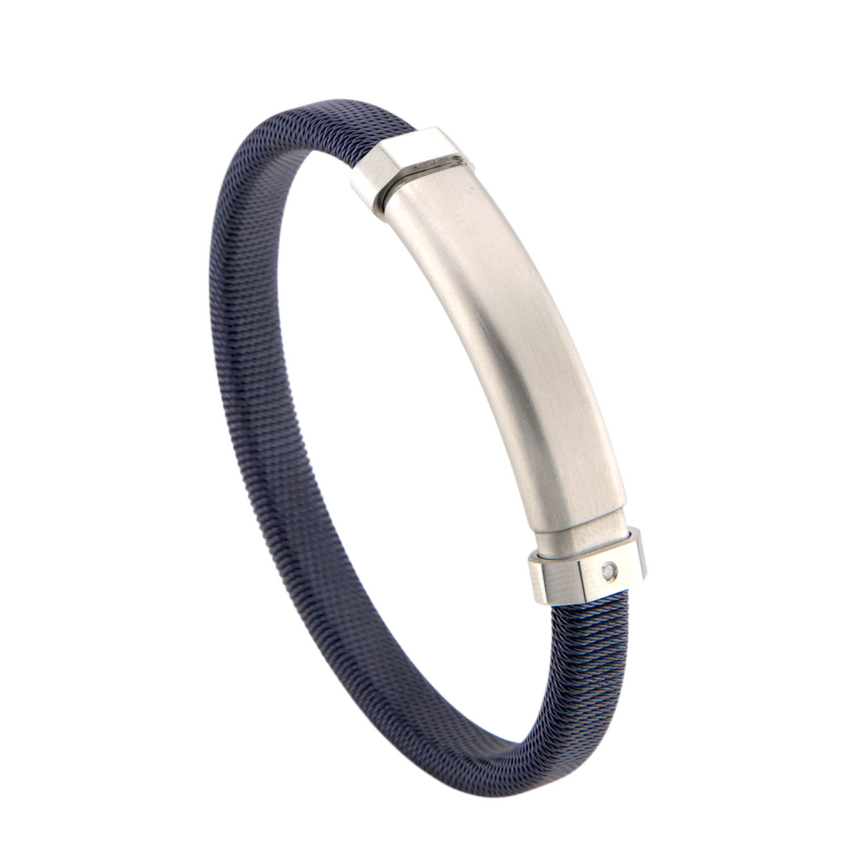 Stainless Steel & Diamond Bracelet