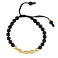Gold & Black Balls Bracelet