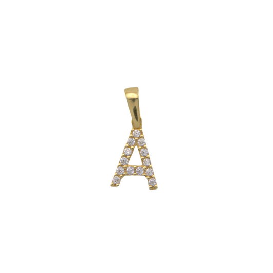 Zirconia Letter Pendant