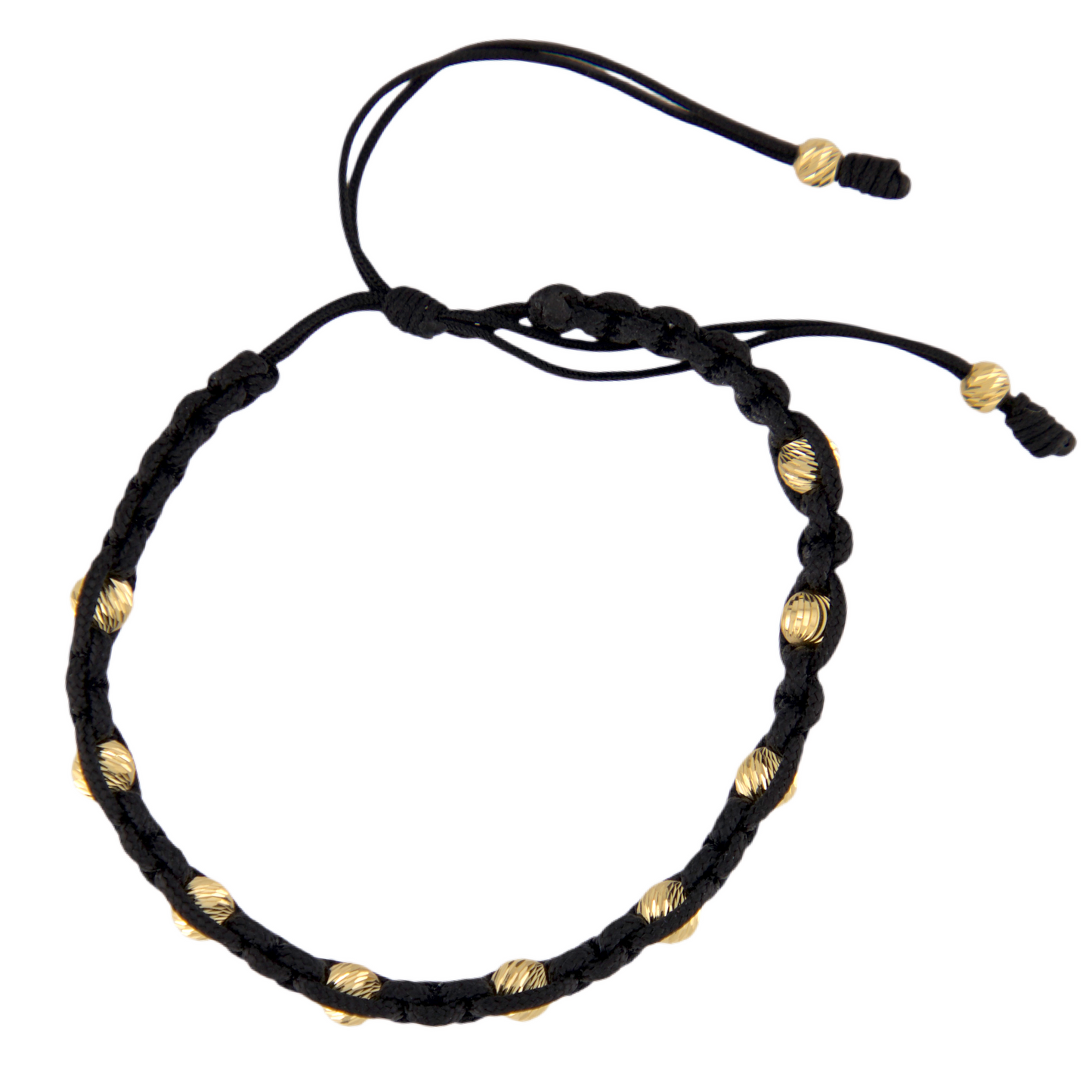 Black String Balls Bracelet