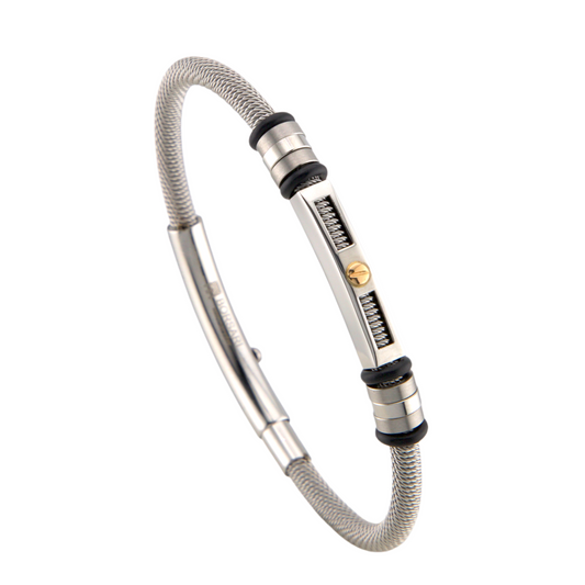 Stainless Steel & Gold Bracelet