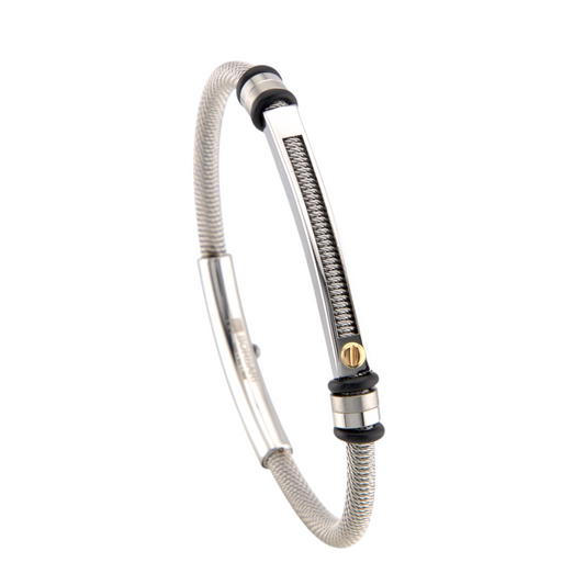 Stainless Steel & Gold Bracelet