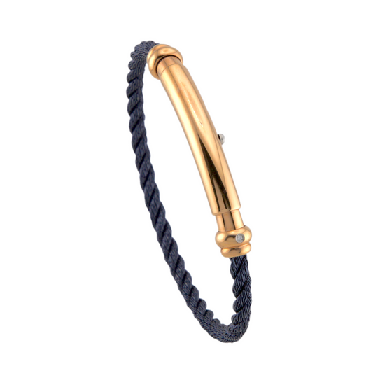 Stainless Steel & Diamond Bracelet