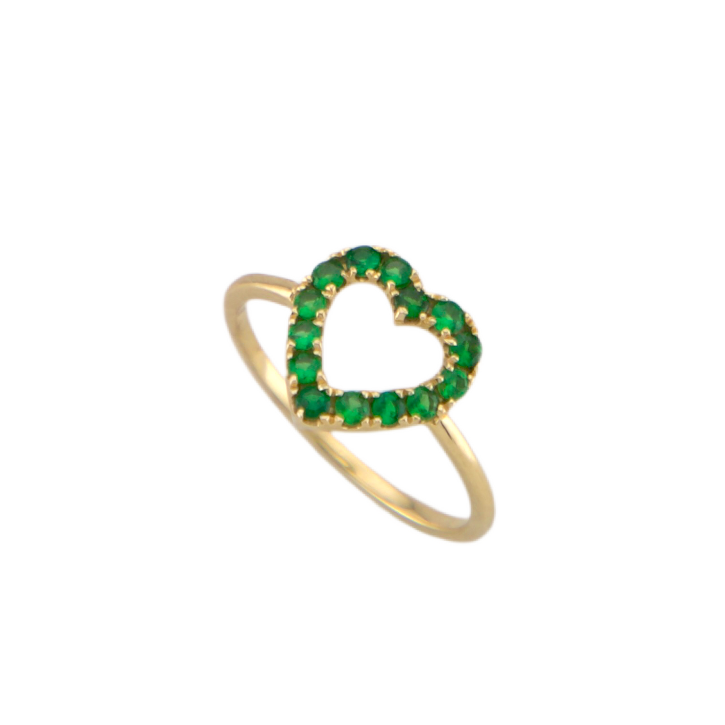Heart Emerald Ring