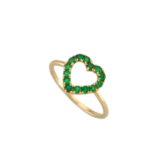 Heart Emerald Ring