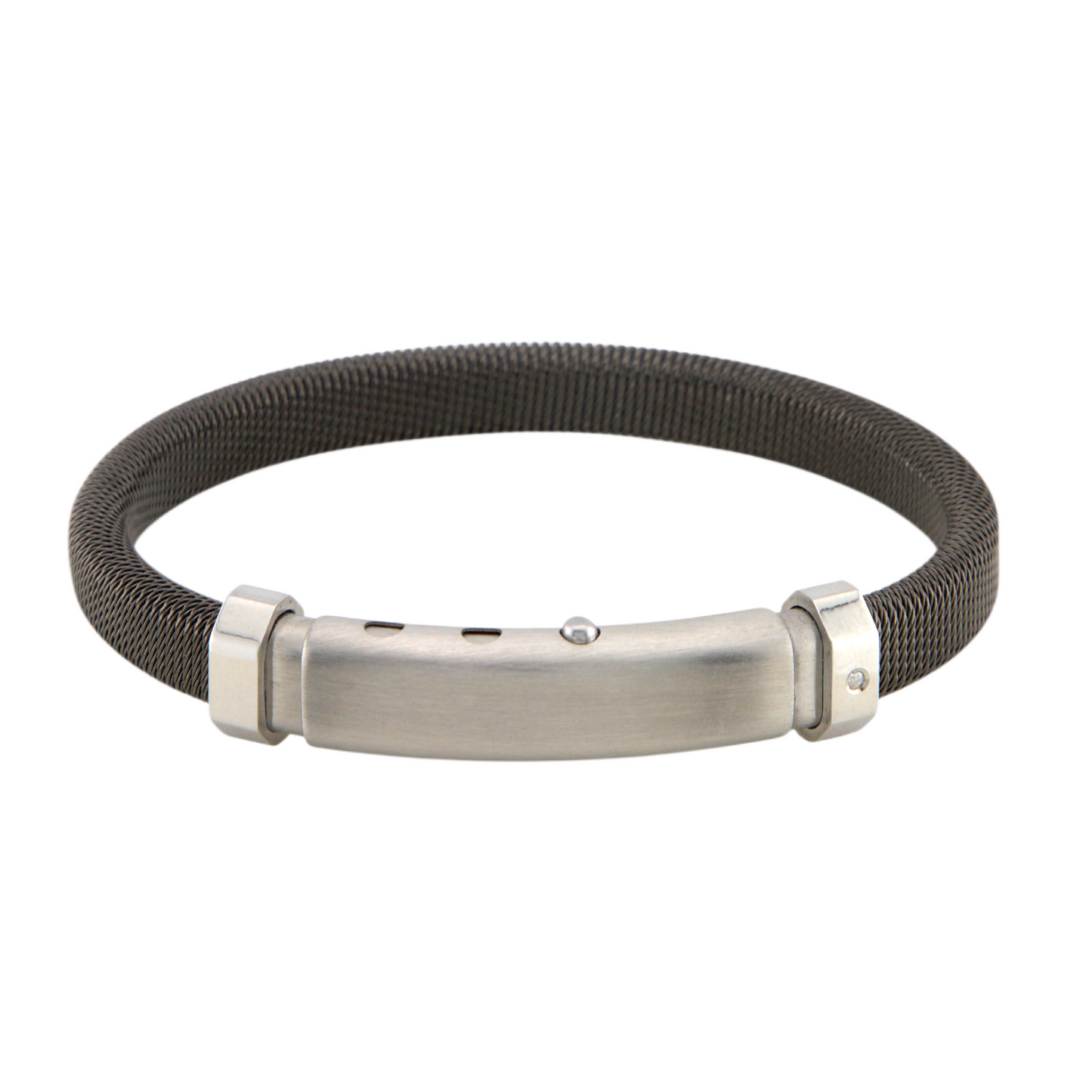 Stainless Steel & Diamond Bracelet