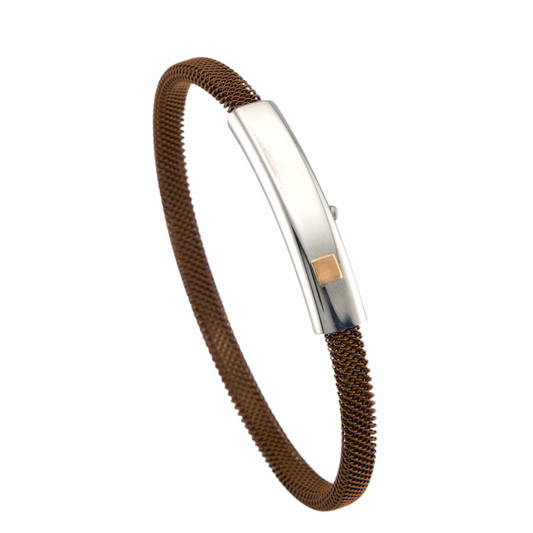 Stainless Steel & Gold Bracelet