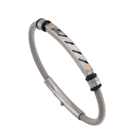 Stainless Steel & Gold Bracelet