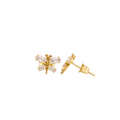 White Dragon Fly Stud Earrings