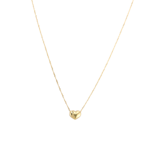 Women's Chains Heart Necklace 18K Italian Gold Size 16/18 in Adj Weight 1.4G
