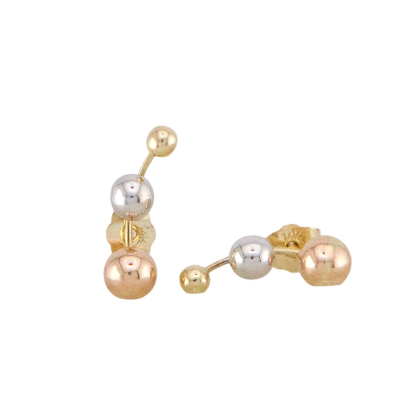 Three Colors Balls Stud Earrings