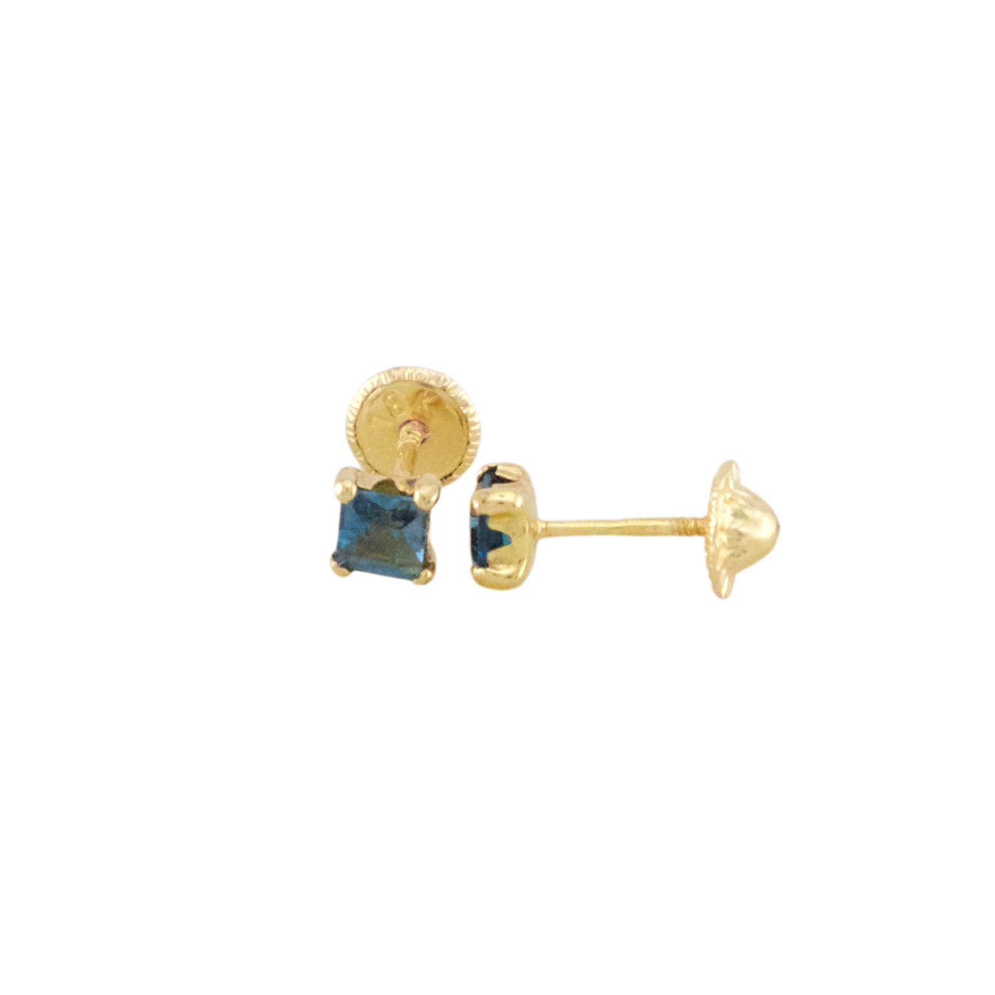 London Blue Stone Stud Earrings