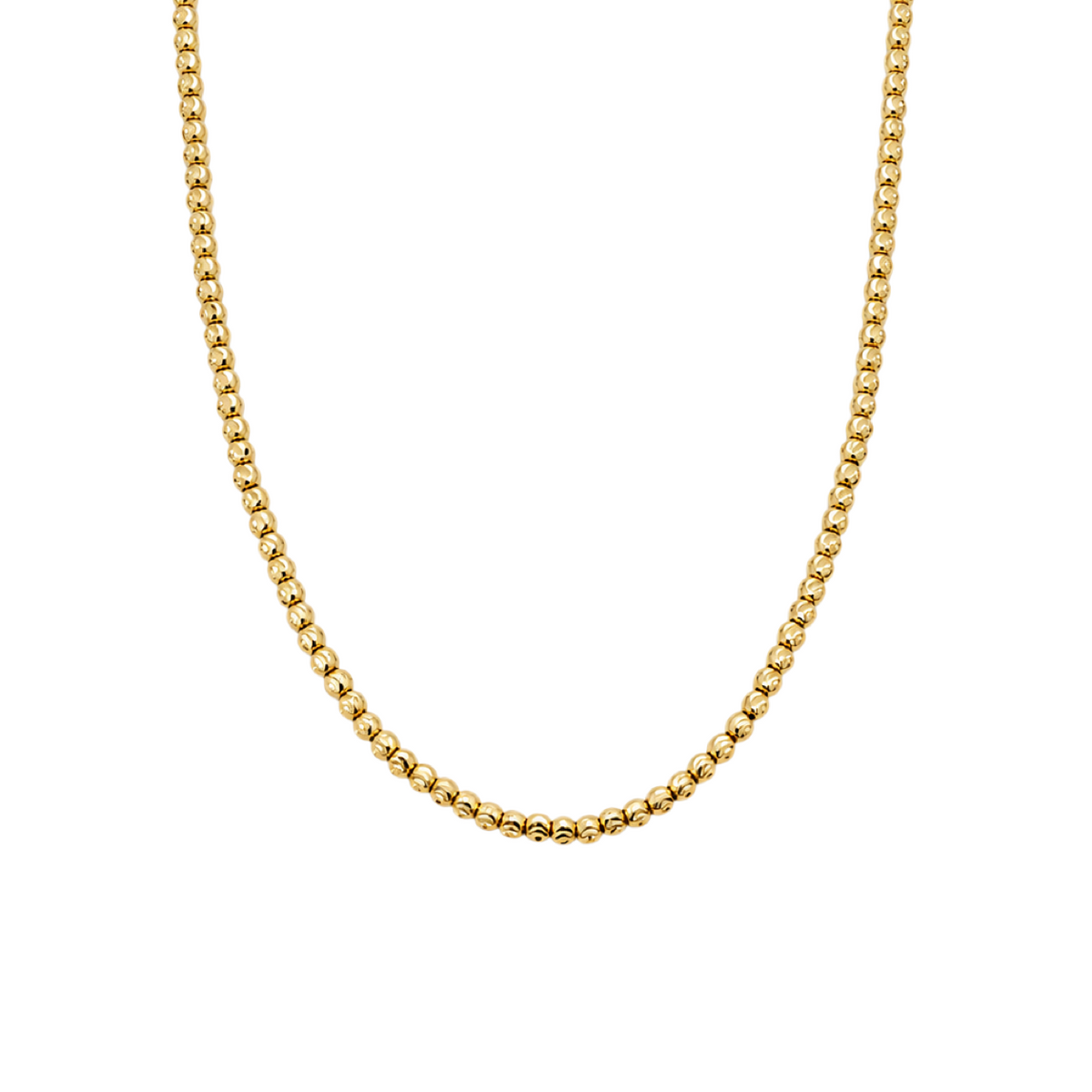 Diamond Cut Balls Necklace 18k