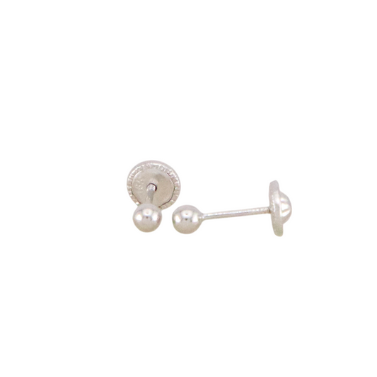 White Gold Points Earrings