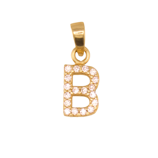 Zirconia Letter Pendant