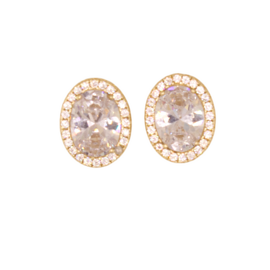 Stone Stud Earrings